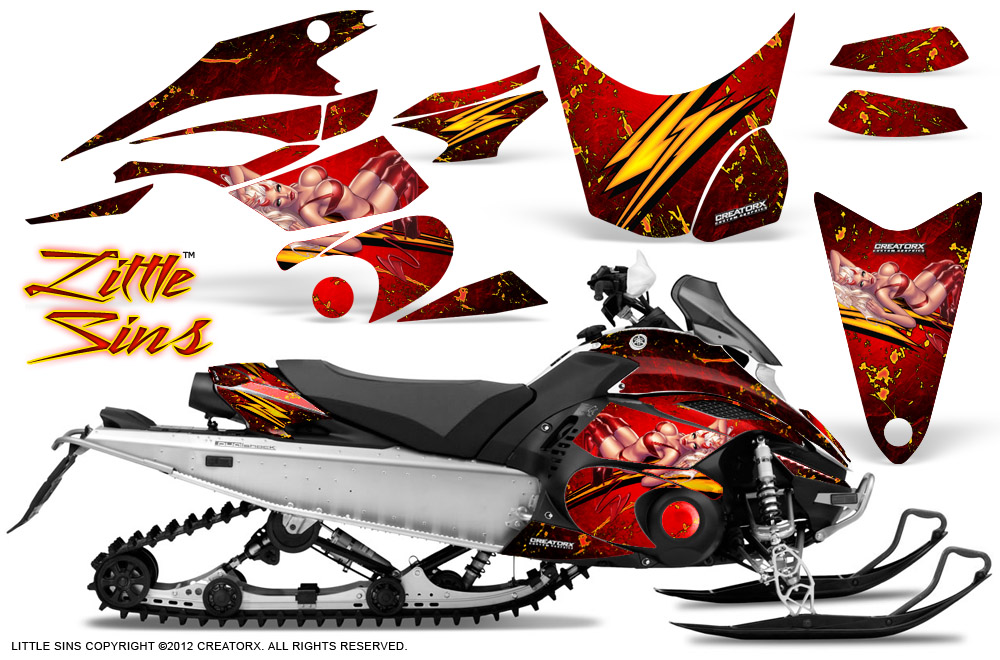 Yamaha FX Nytro 2010 Graphics Kit Little Sins Red